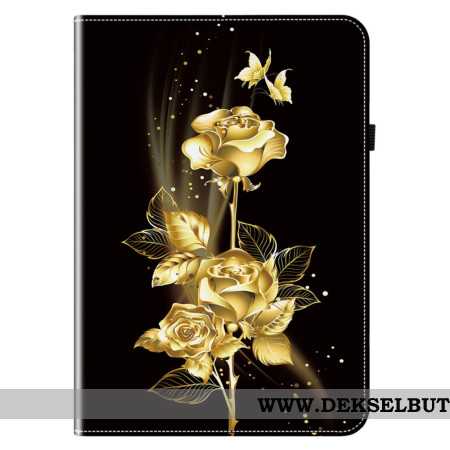 Etui Til Samsung Galaxy Tab S10 Plus Gyldne Roser