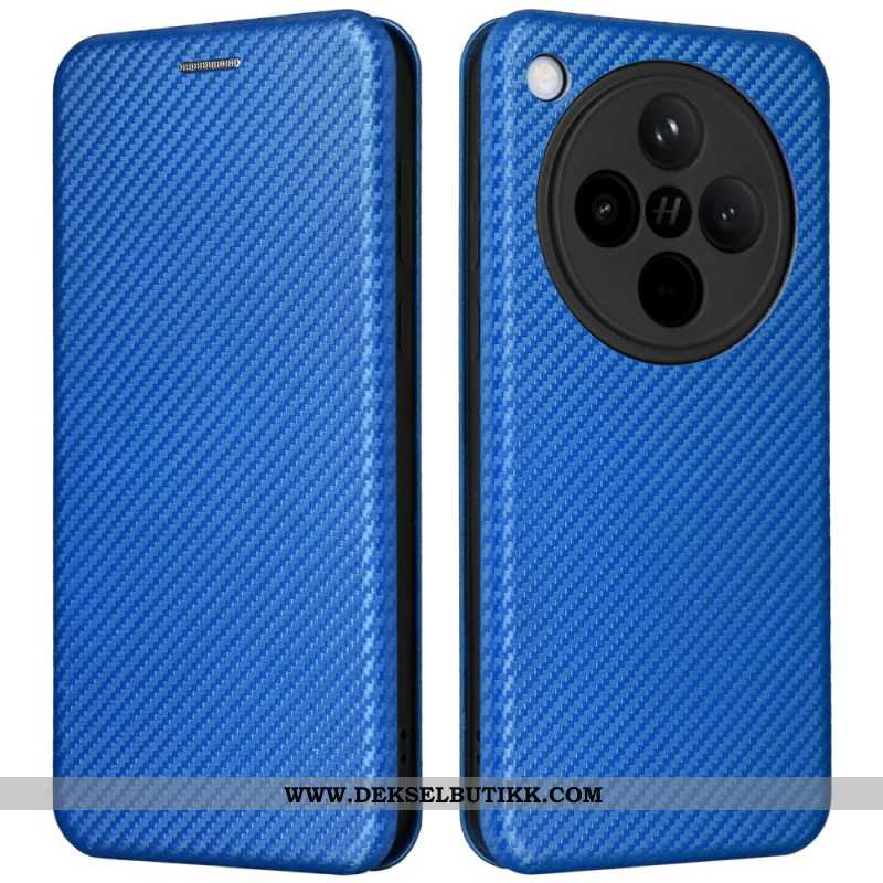 Folio Deksel Lær Oppo Find X8 Karbonfiber