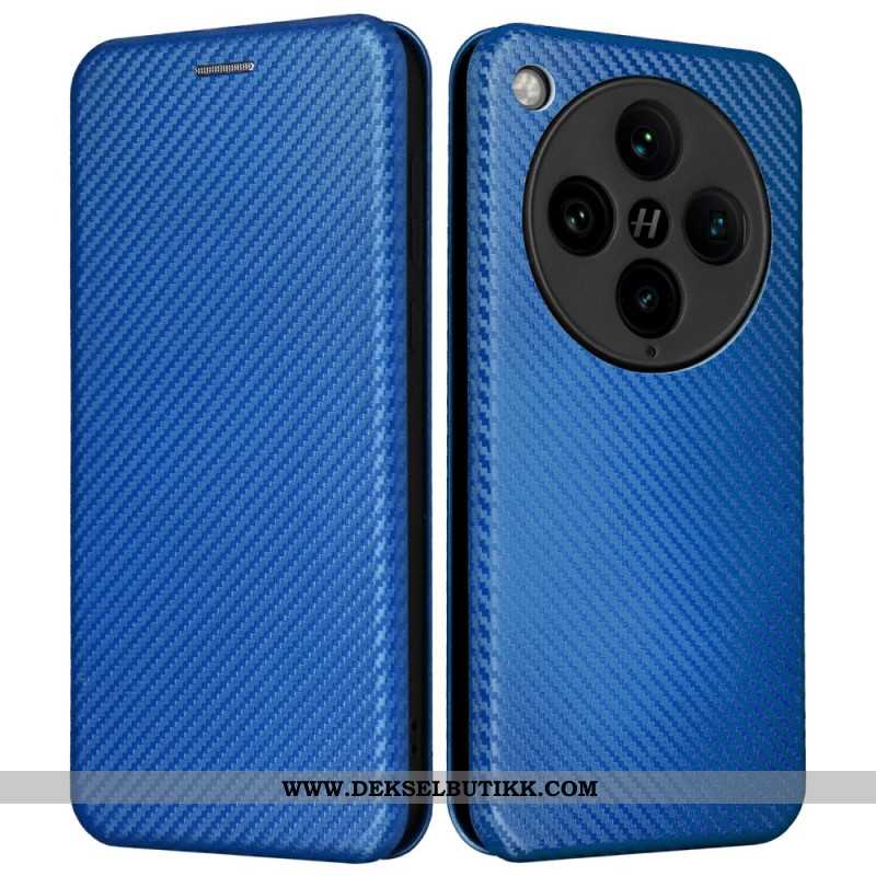 Folio Deksel Lær Oppo Find X8 Pro Mobildeksel Karbonfiber