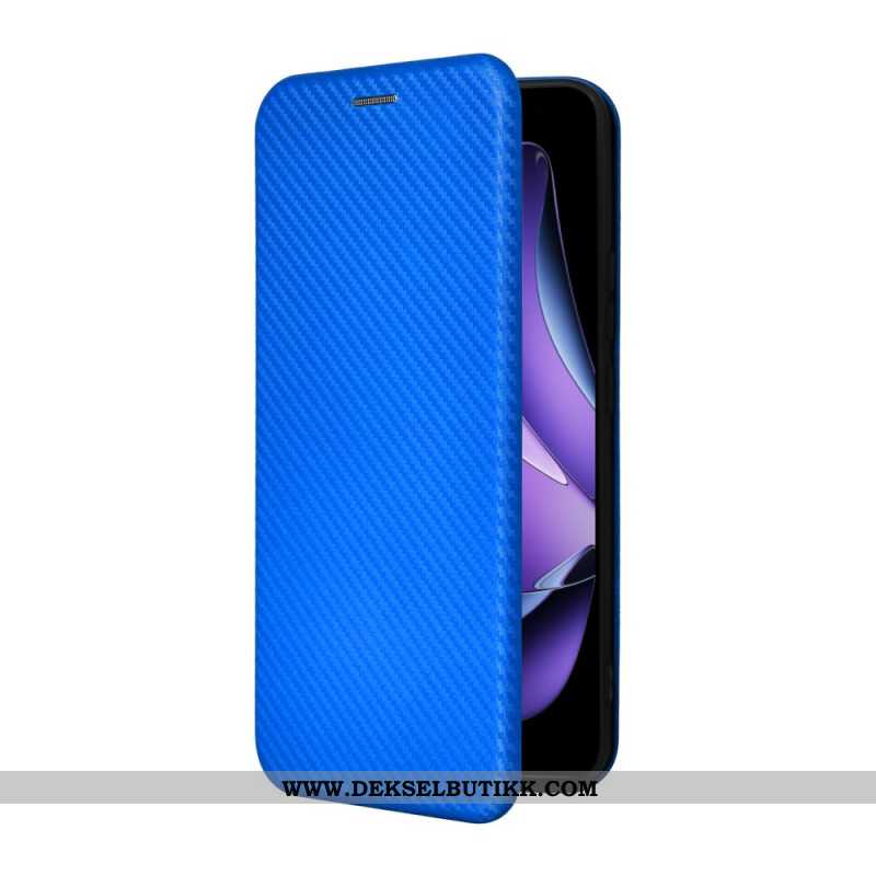 Folio Deksel Lær Oppo Reno 13f 4g / 5g / 13 Fs 5g Karbonfiber