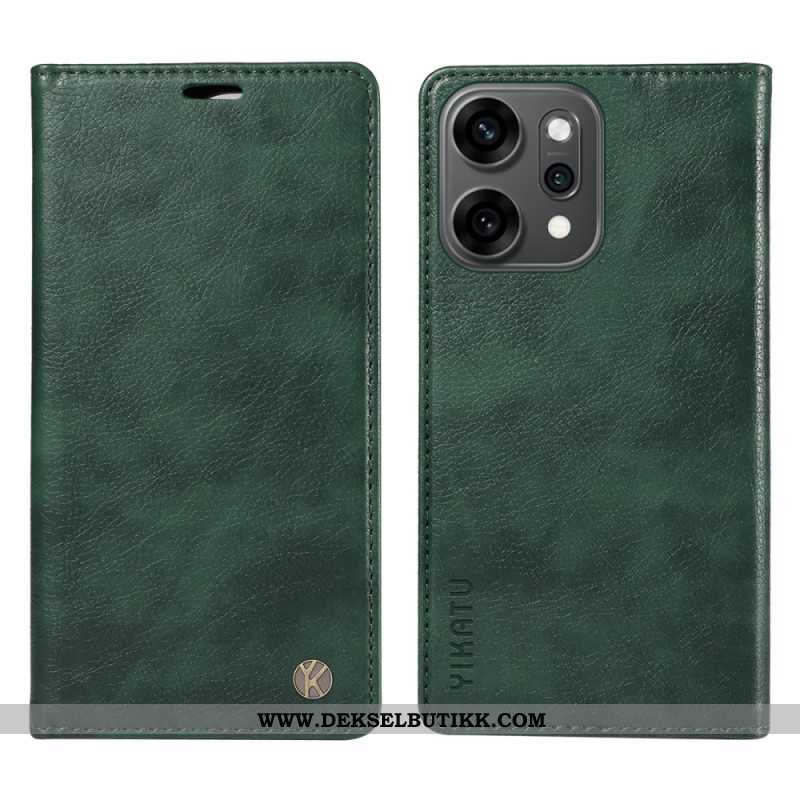 Folio Deksel Lær Oppo Reno 14 Pro 5g Yikatu Vokset Kunstskinn