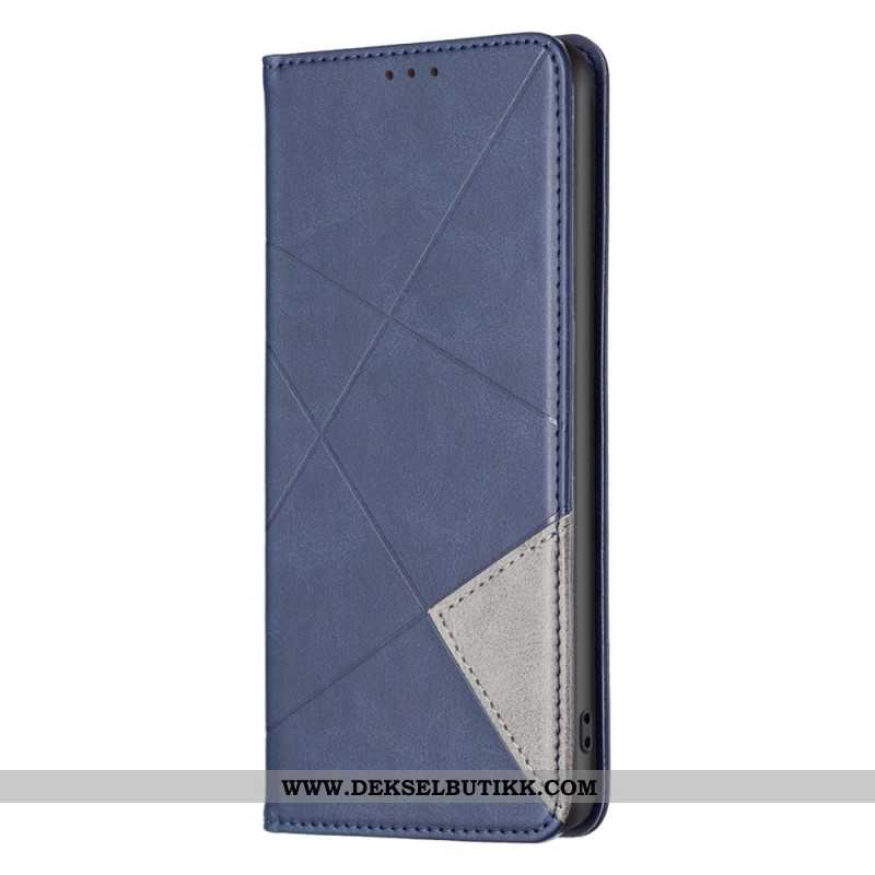 Folio Deksel Lær Samsung Galaxy S25 5g Edge Mobildeksel Geometrisk Mønster