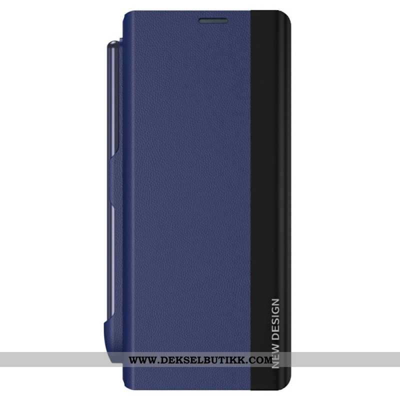 Folio Deksel Lær Samsung Galaxy Z Fold 7 Nytt Design
