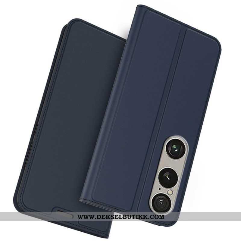 Folio Deksel Lær Sony Xperia 1 Vii Kortholder