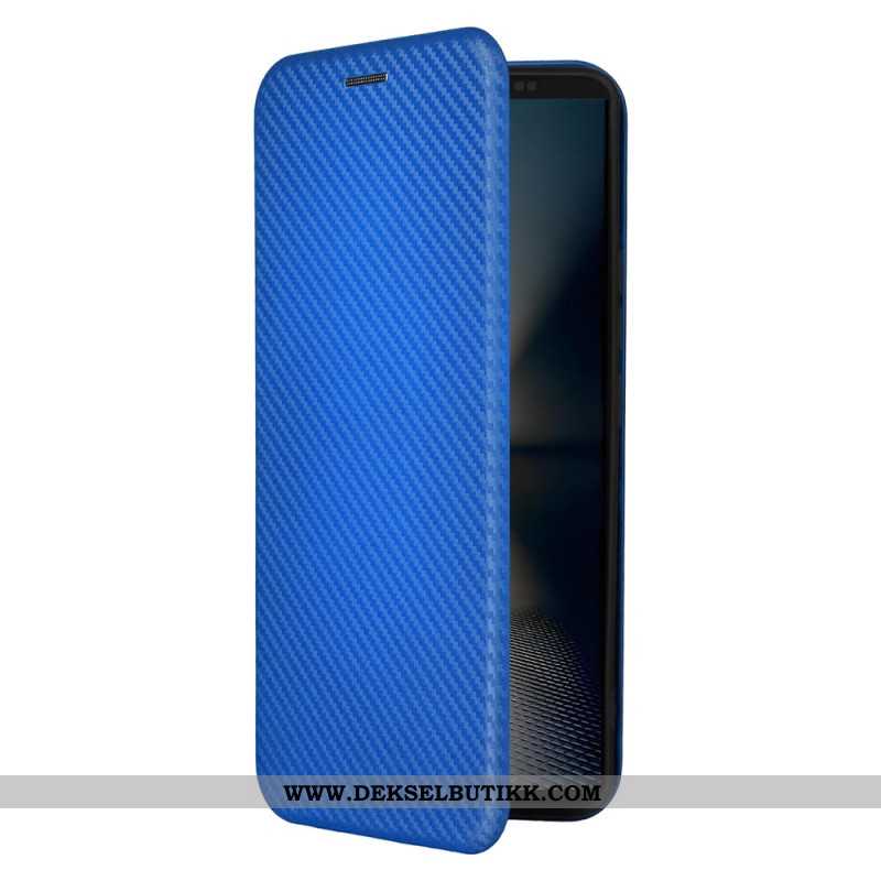 Folio Deksel Lær Sony Xperia 1 Vii Mobildeksel Karbonfiber