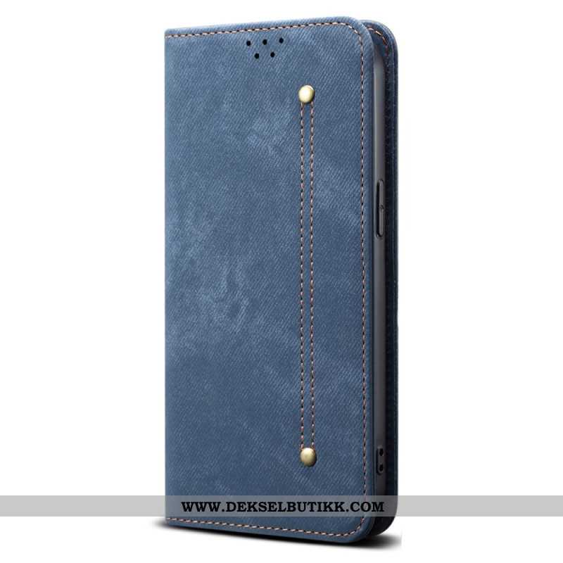 Folio Deksel Lær Xiaomi 17 Pro Max Mobildeksel Denimstofftekstur