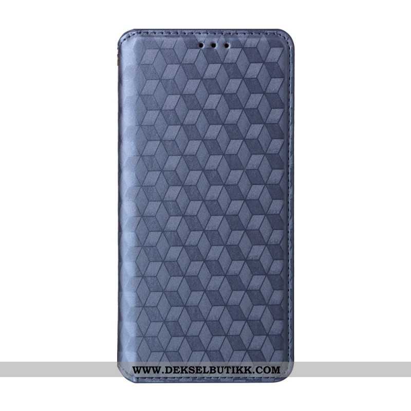 Folio Deksel Lær Xiaomi Redmi Note 14 Pro 5g Mobildeksel Glanset 3d-mønster