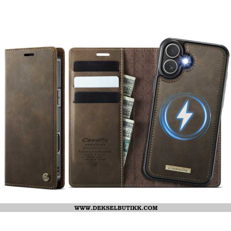 Folio Deksel Lær iPhone 17 Mobildeksel Magsafe-kompatibel Avtakbart Deksel Og Rfid-beskyttelse