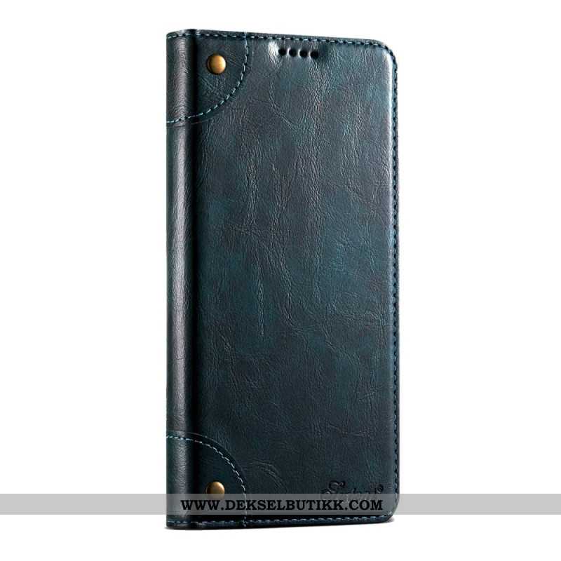 Folio Deksel Lær iPhone 17 Pro Max Vintage Suteni