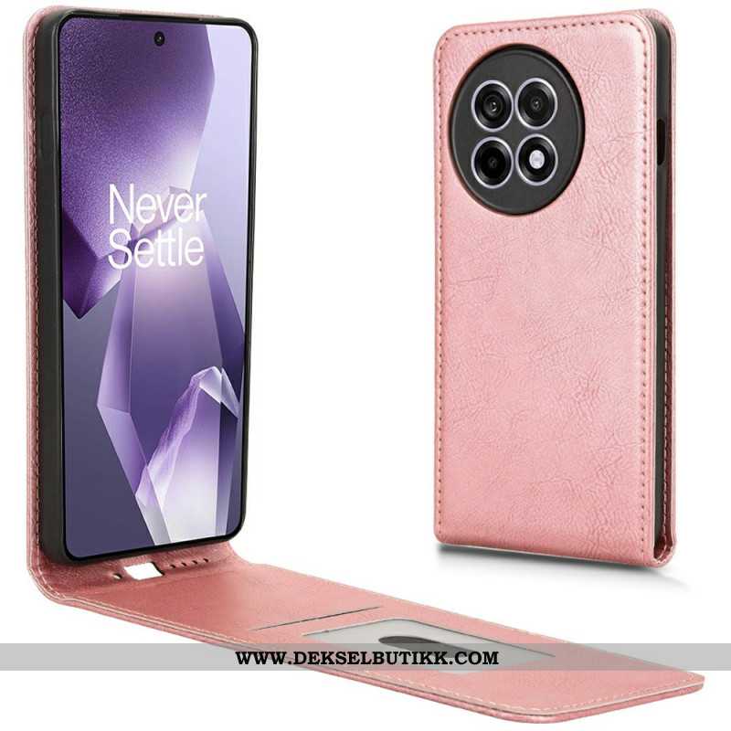 Folio Deksel Oneplus 13r Kunstskinn Med Vertikal Klaff