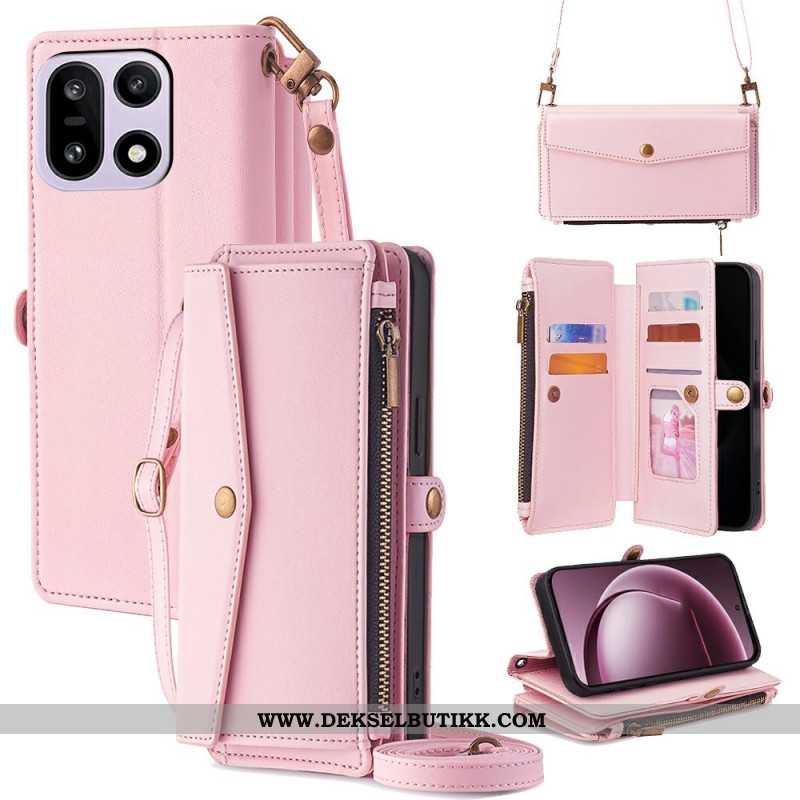 Folio Deksel Oneplus 15 Lommebok Med Skulderstropp Og Snor