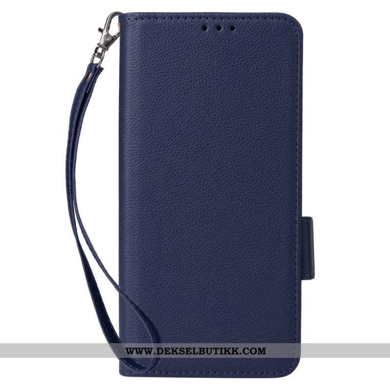 Folio Deksel Oneplus Nord 4 Litchi-teksturrem