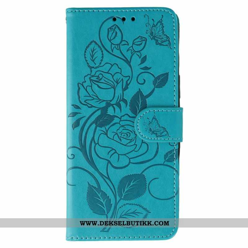 Folio Deksel Oneplus Nord 5 Blomstertrykk Beskyttelse Deksel