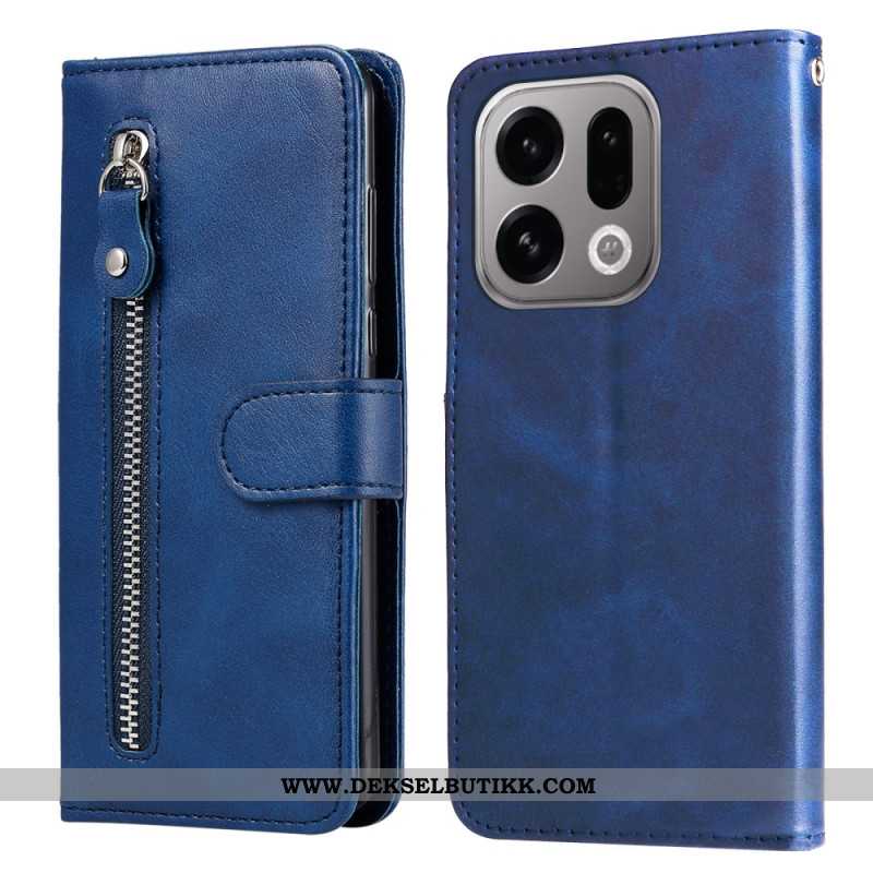 Folio Deksel Oppo Find X9 5g Lomme Med Glidelås