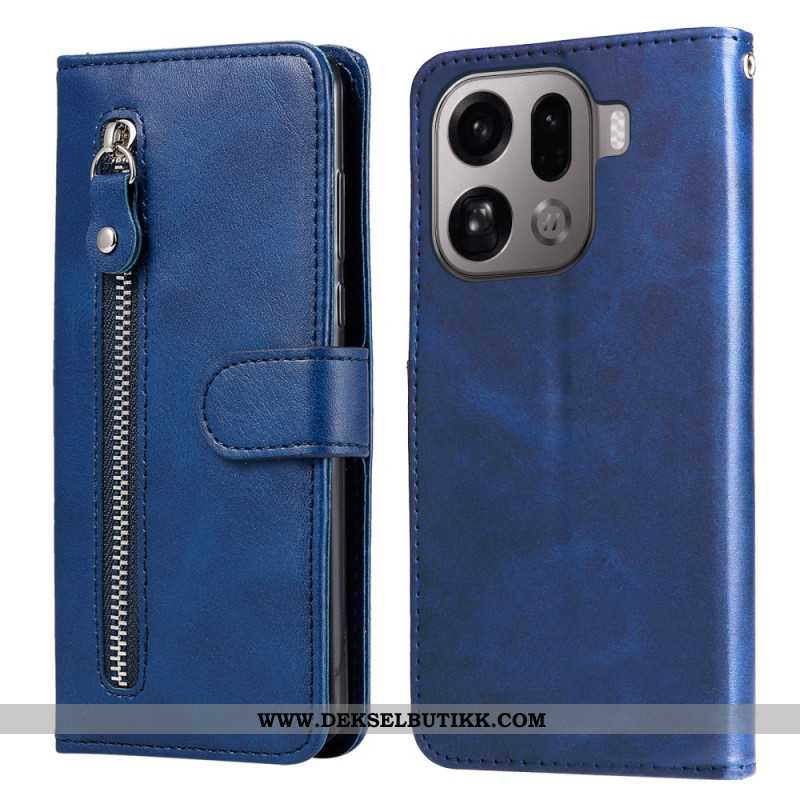 Folio Deksel Oppo Find X9 Pro 5g Lomme Med Glidelås