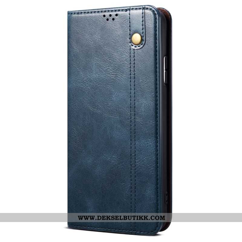 Folio Deksel Oppo Reno 14 5g Vokset Kunstskinn Beskyttelse Deksel