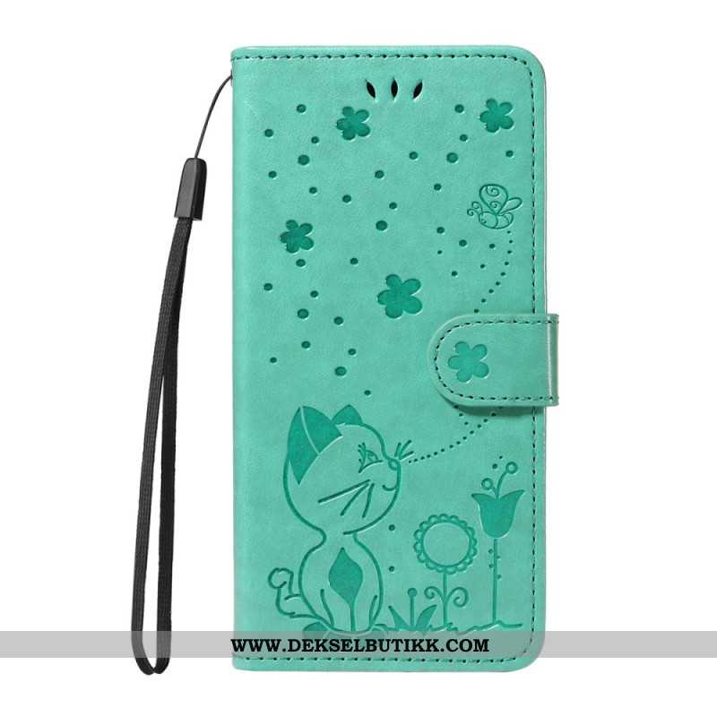 Folio Deksel Oppo Reno 14 Pro 5g Katt Og Bie