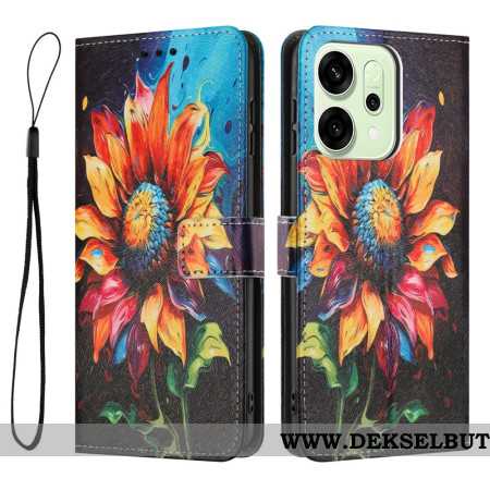 Folio Deksel Oppo Reno 14f 5g Solsikkemønster