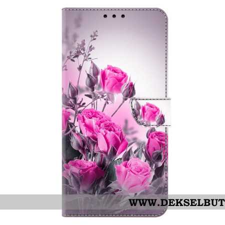 Folio Deksel Samsung Galaxy A17 4g / 5g Enger Med Lilla Blomster