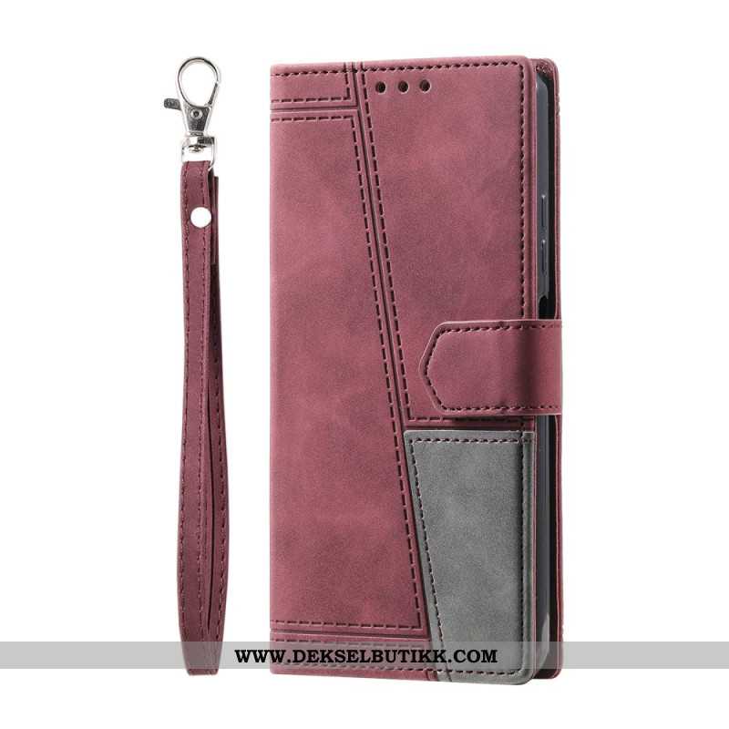 Folio Deksel Samsung Galaxy A17 4g / 5g Geometriske Linjer Beskyttelse Deksel