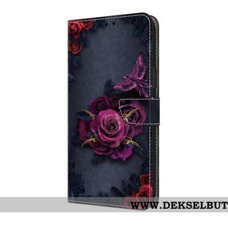 Folio Deksel Samsung Galaxy A17 4g / 5g Lilla Blomster
