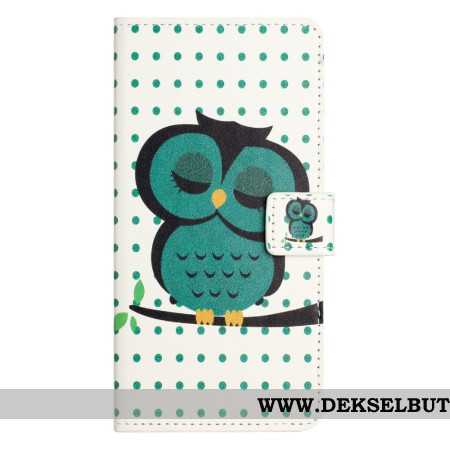 Folio Deksel Samsung Galaxy A17 4g / 5g Ugle I Søvne Beskyttelse Deksel