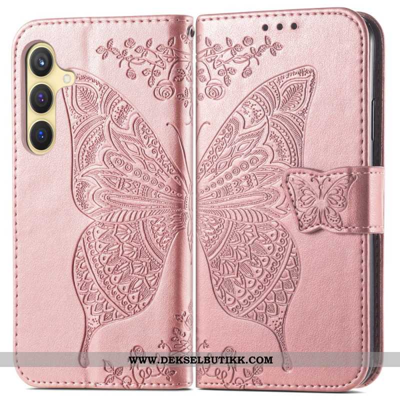 Folio Deksel Samsung Galaxy S25 5g Barokk Sommerfugl Beskyttelse Deksel