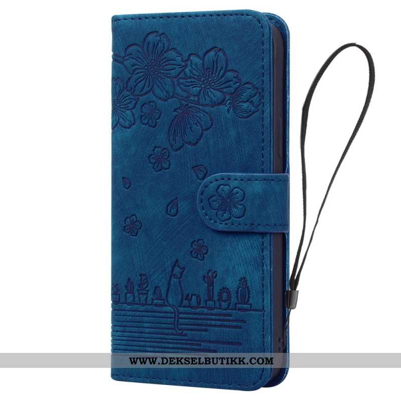 Folio Deksel Samsung Galaxy S25 5g Edge Kattescene Beskyttelse Deksel