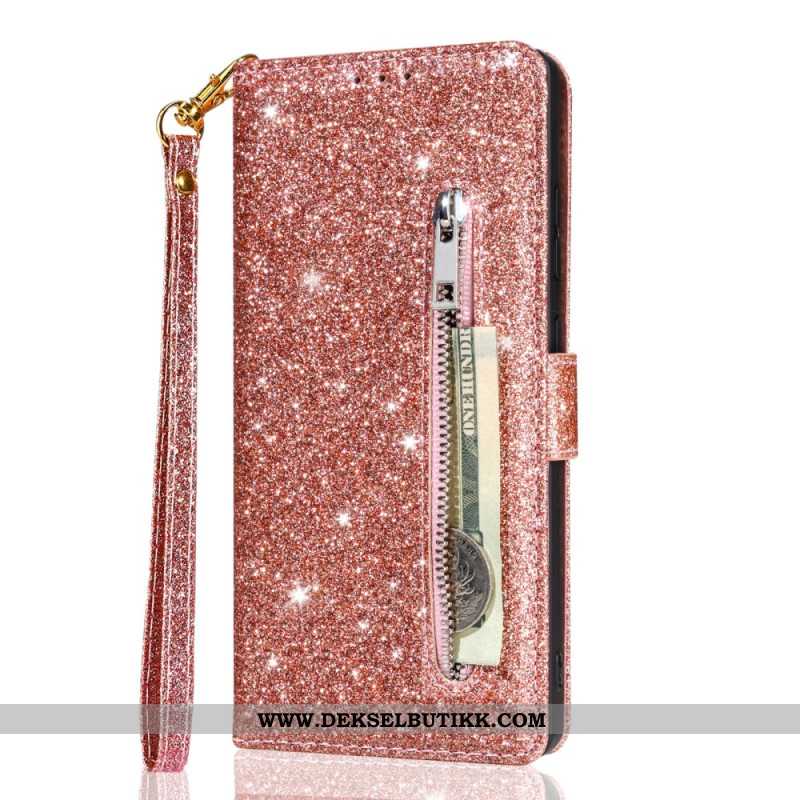 Folio Deksel Samsung Galaxy S25 5g Edge Paljettlommebok