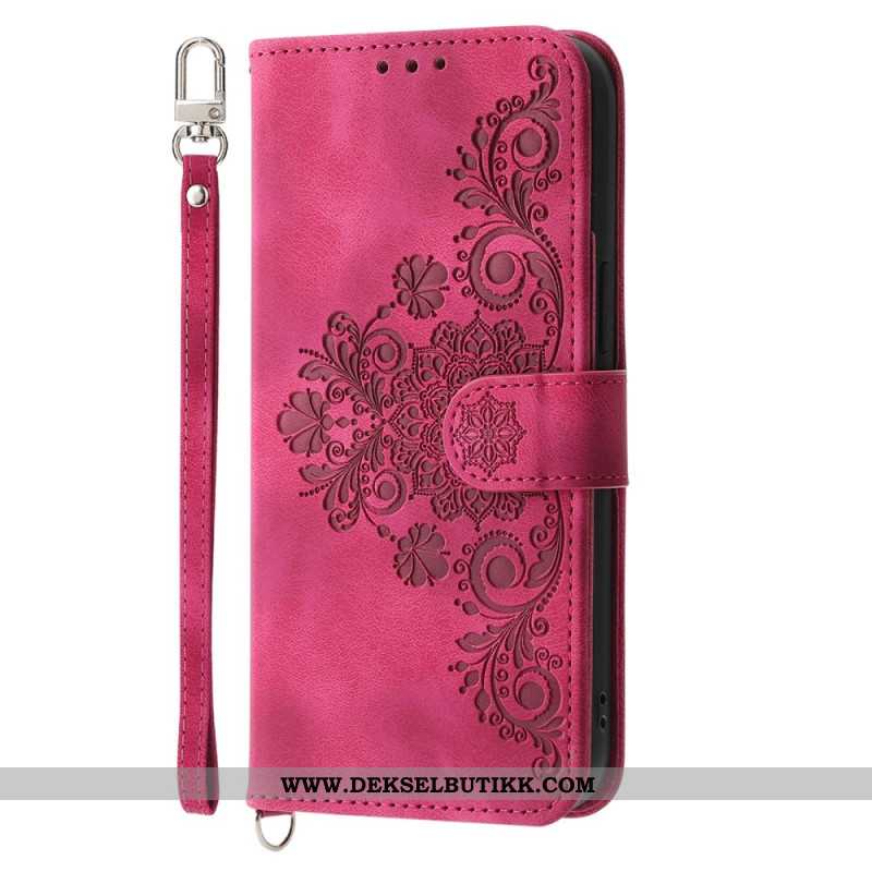 Folio Deksel Samsung Galaxy S25 5g Stropp Med Blondedesign Beskyttelse Deksel