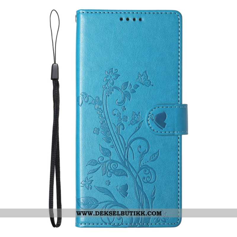 Folio Deksel Samsung Galaxy S25 Fe Blomsterprint Beskyttelse Deksel