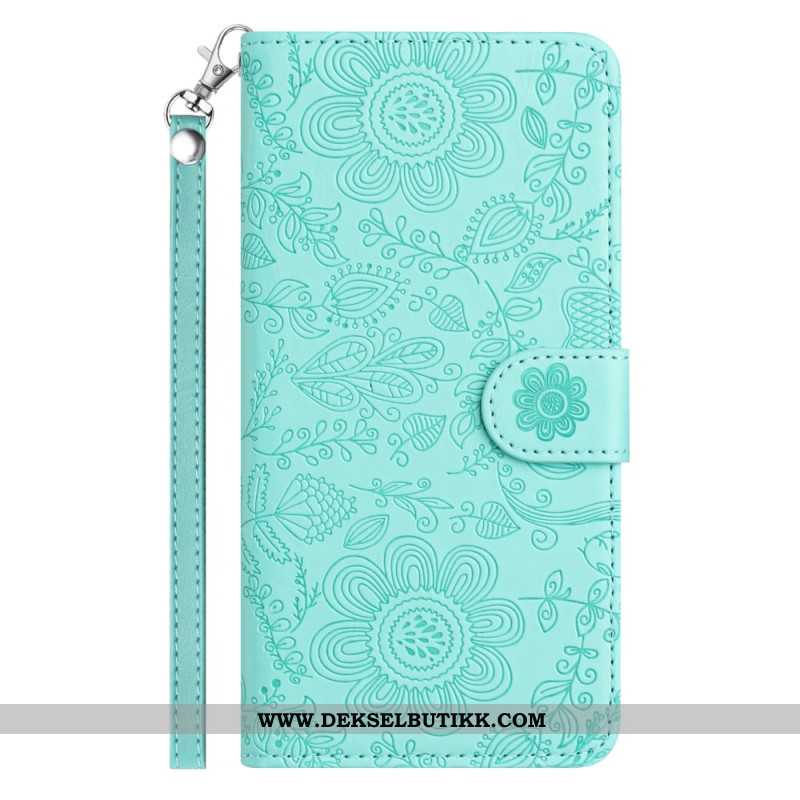 Folio Deksel Samsung Galaxy S25 Fe Floralie Med Stropp