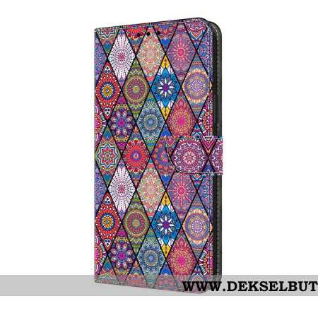 Folio Deksel Samsung Galaxy S25 Fe Lappeteknikk Beskyttelse Deksel