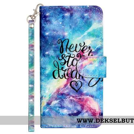 Folio Deksel Samsung Galaxy S25 Fe Slutt Aldri Å Drømme Med Snor