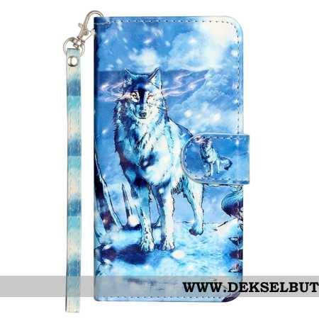 Folio Deksel Samsung Galaxy S25 Fe Snøulv Med Snor