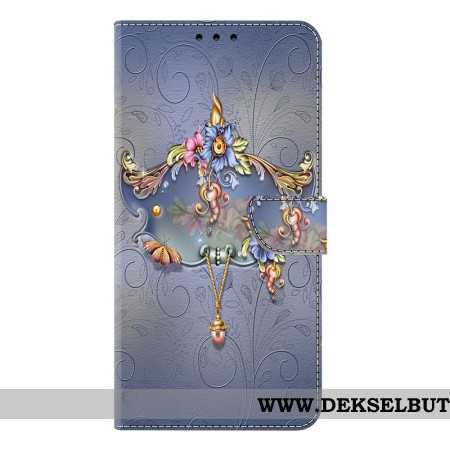 Folio Deksel Samsung Galaxy S25 Plus 5g Graverte Blomster