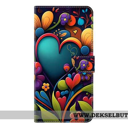 Folio Deksel Samsung Galaxy S25 Plus 5g Malt Hjerte Beskyttelse Deksel