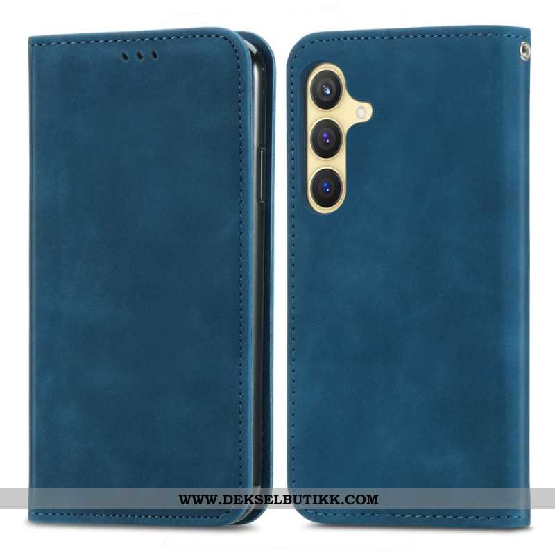 Folio Deksel Samsung Galaxy S25 Plus 5g Semsket Skinneffekt