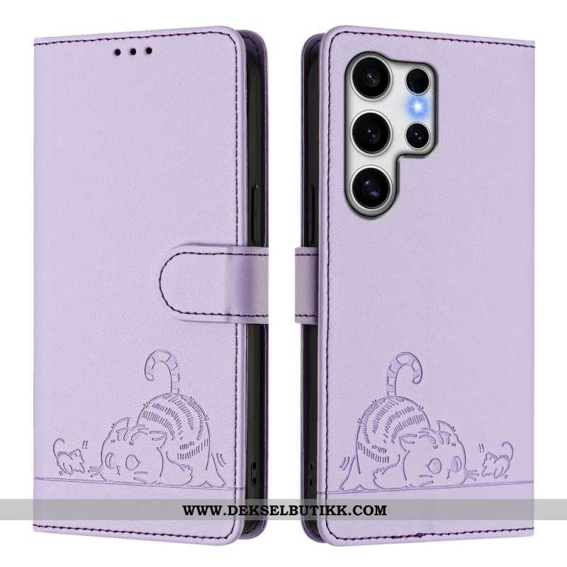 Folio Deksel Samsung Galaxy S25 Ultra 5g Kattemotiv