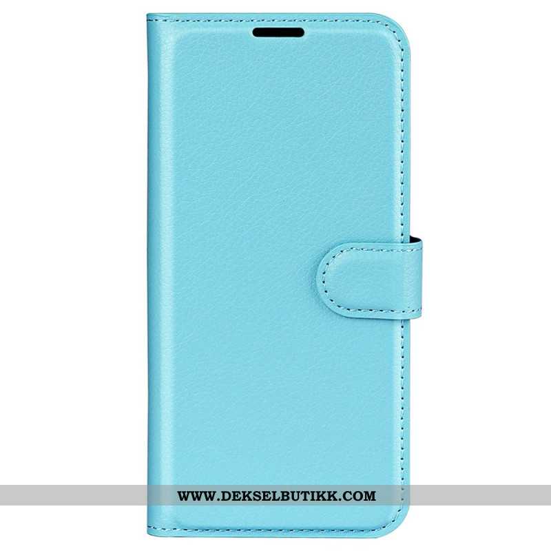 Folio Deksel Samsung Galaxy S25 Ultra 5g Klassisk Litchi-imitasjonsskinn