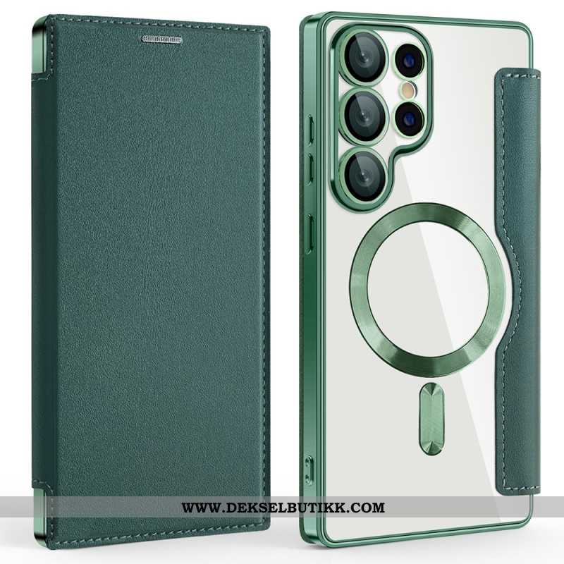 Folio Deksel Samsung Galaxy S25 Ultra 5g Magsafe-kompatibel Med Rfid-blokkerende Skinneffekt Beskytt