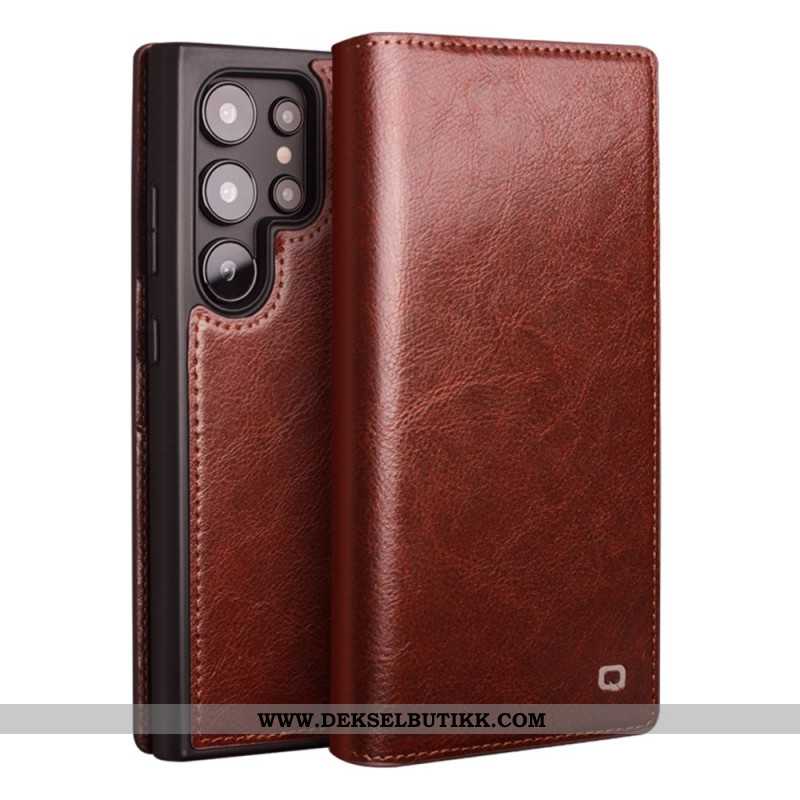 Folio Deksel Samsung Galaxy S25 Ultra 5g Qialino-skinn