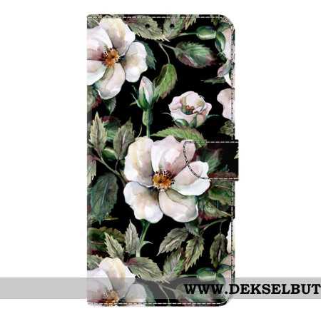 Folio Deksel Samsung Galaxy S26 Plus Hvitt Blomstermotiv