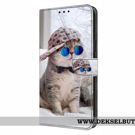 Folio Deksel Samsung Galaxy S26 Plus Katt Med Hatt