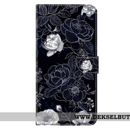 Folio Deksel Samsung Galaxy S26 Plus Vintage Blomstermønster Beskyttelse Deksel