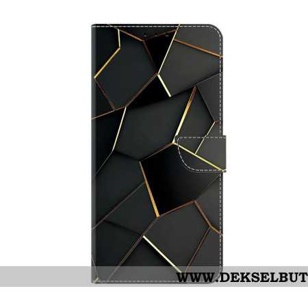 Folio Deksel Samsung Galaxy S26 Svarte Og Gullfargede Kanter Beskyttelse Deksel