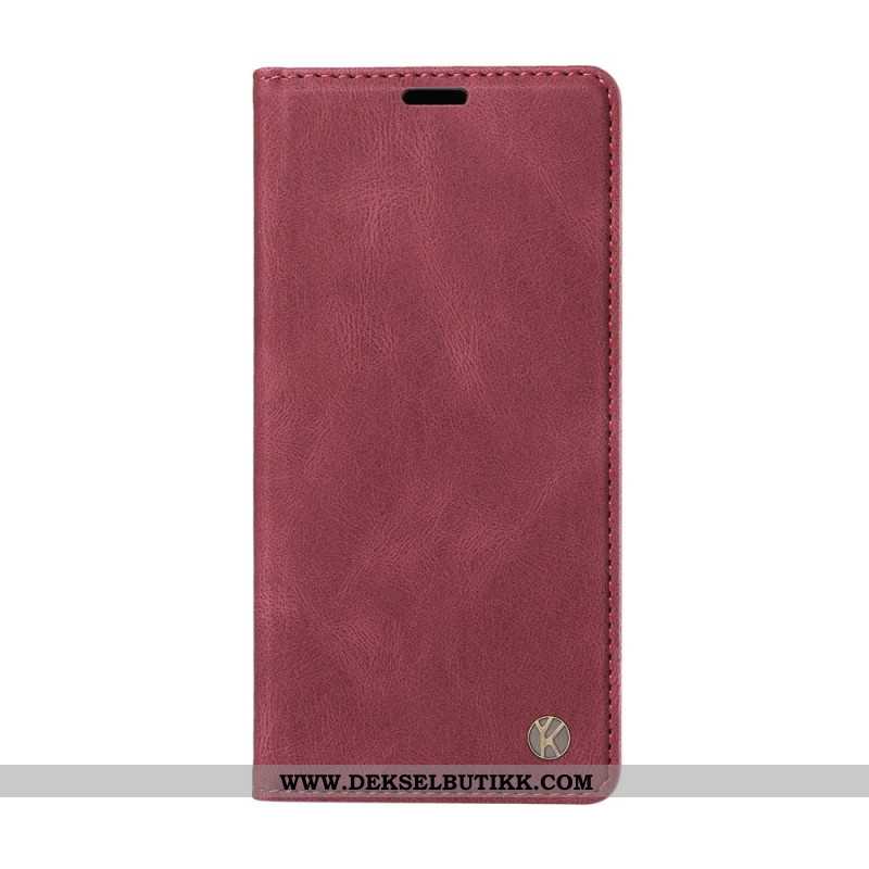 Folio Deksel Samsung Galaxy S26 Ultra Yikatu Semsket Skinneffekt Beskyttelse Deksel