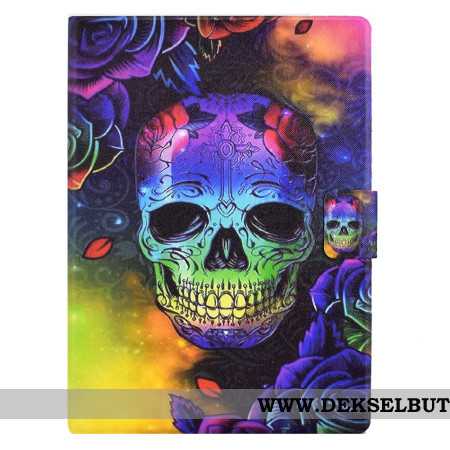 Folio Deksel Samsung Galaxy Tab S11 Fargerik Hodeskalle Beskyttelse Deksel