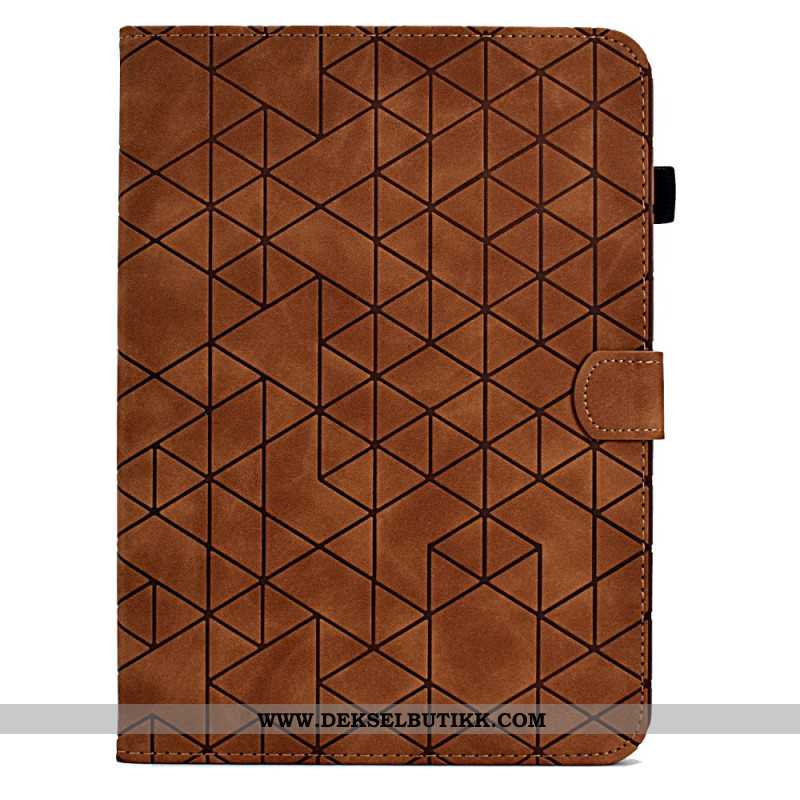 Folio Deksel Samsung Galaxy Tab S11 Geometrisk Mønster Med Semsket Skinneffekt
