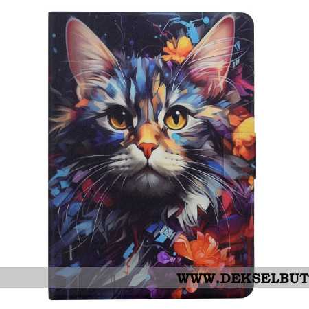 Folio Deksel Samsung Galaxy Tab S11 Kunstnerisk Katt Beskyttelse Deksel